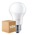 Multipack 10x Philips CorePro LED Bulb E27 Pear Frosted 13W 1521lm - 840 Cool White | Replaces 100W