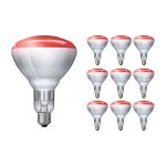 Multipack 10x Philips BR125 IR 250W E27 230-250V Red