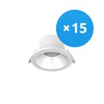 Multipack 15x Noxion LED Downlight Apollo 9W 1100lm 60D - 840 Cool White | 145mm - UGR <19