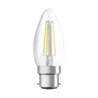 Osram Classic LED B22d Candle Filament Clear 4W 470lm - 827 Extra Warm White | Replaces 40W