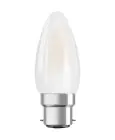 Ledvance Classic Superior LED Bulb B22d Candle Filament Frosted 3.4W 470lm - 927 Extra Warm White | Best Colour Rendering - Dimmable - Replaces 40W