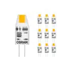 Multipack 10x Osram Micro LED Pin G4 1W 100lm - 827 Extra Warm White | Replaces 10W