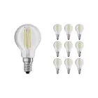 Multipack 10x Osram Retrofit LED E14 Ball Filament Clear 4W 470lm - 840 Cool White | Replaces 40W