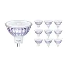 Multipack 10x Philips Master Value LED Spot GU5.3 MR16 5.8W 460lm 60D - 930 Warm White | Best Colour Rendering - Dimmable - Replaces 35W